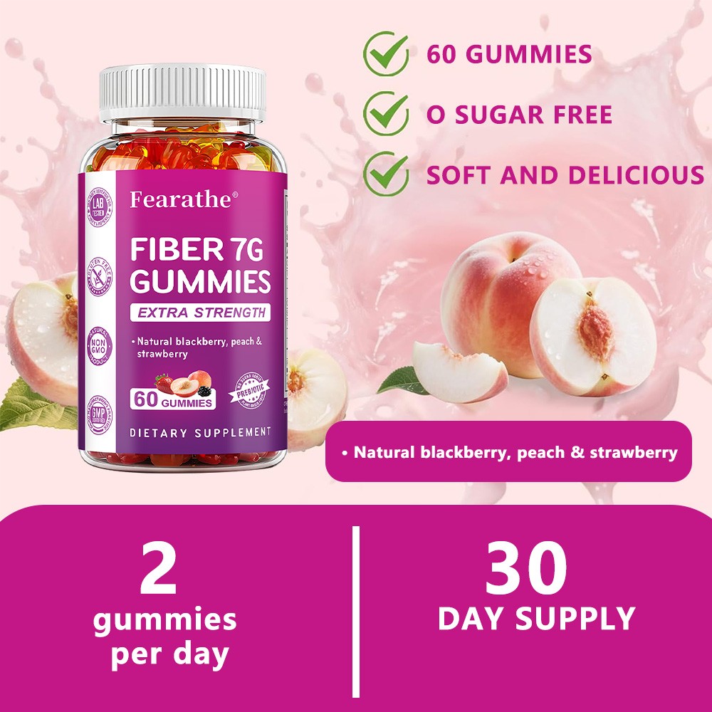 Fiber 7 G Gummies Supports Digestive Immune System Gut Flora Health 60 Pills