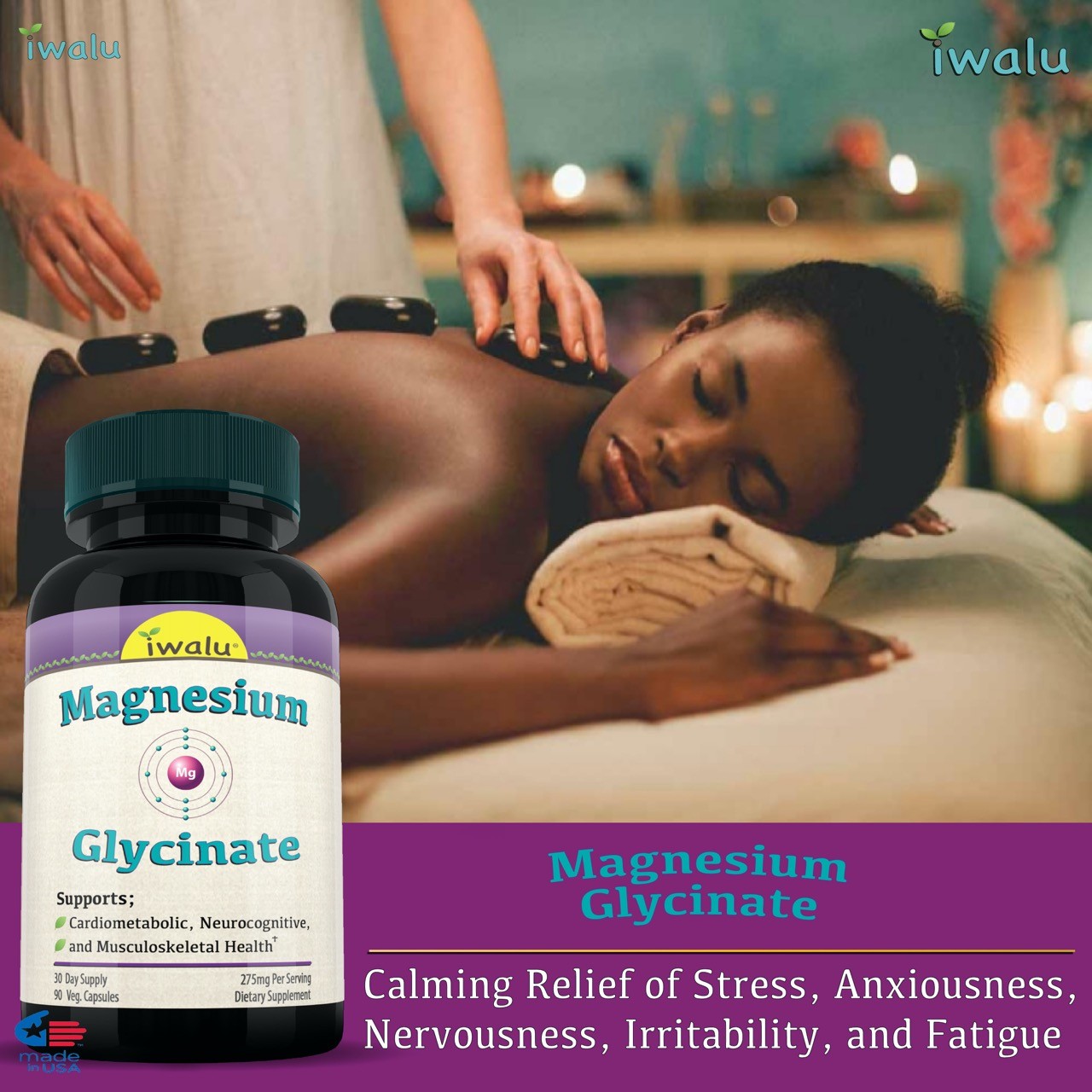 Best Supplements To Lower Cortisol, IWALU | *FAST FREE SHIPPING* Same Day