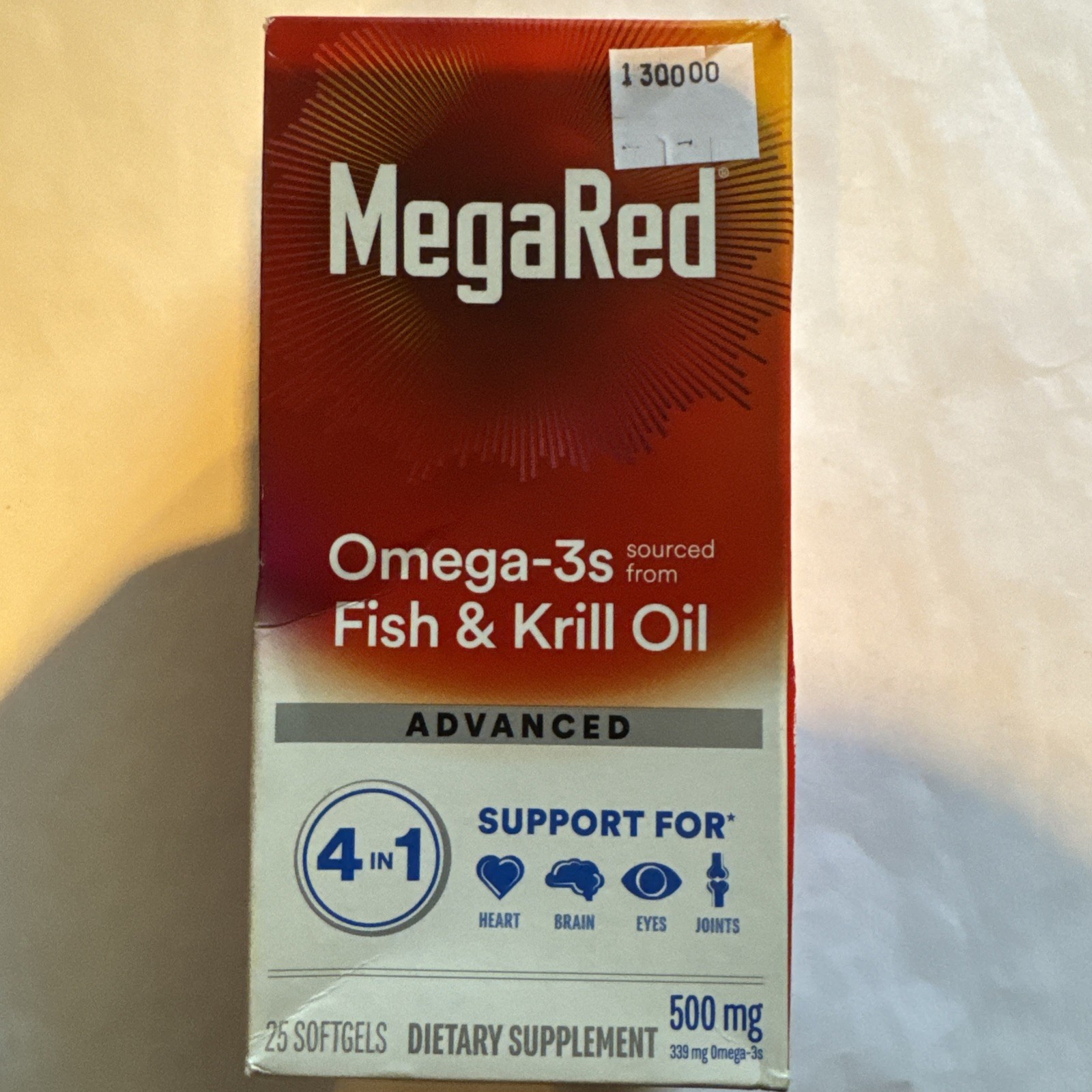 Mega Red Advanced 4in1 Fish & Krill Oil – 25 Softgels Exp 10/2025
