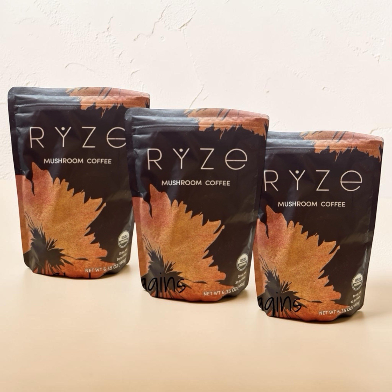 RYZE Mushroom Coffee Organic Superfood Blend 6.35 oz Bags Lot of 3 exp: 12/2027