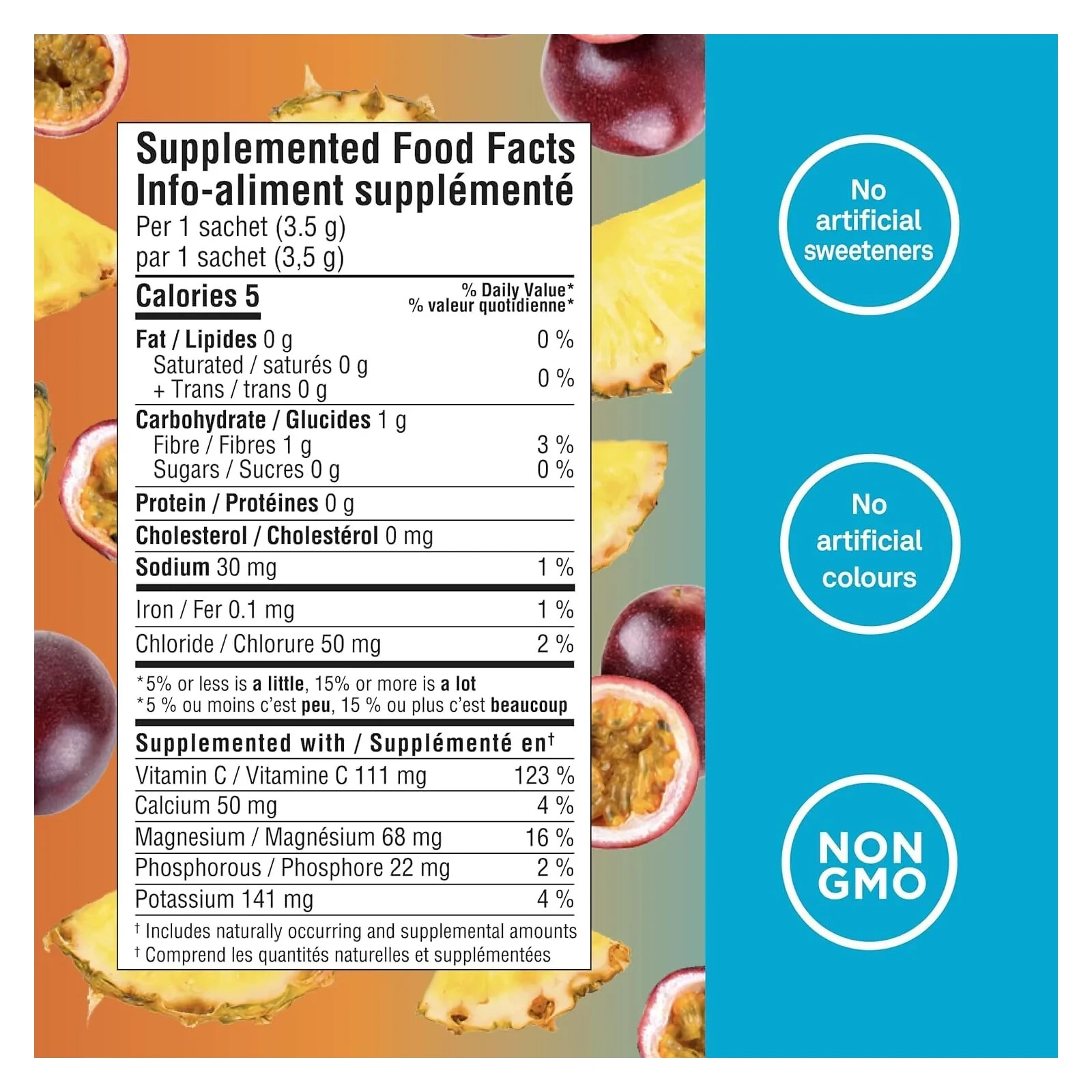 Organika Electrolytes Sachets Pineapple Passion Flavor Vitamin C Hydrate 70g NEW
