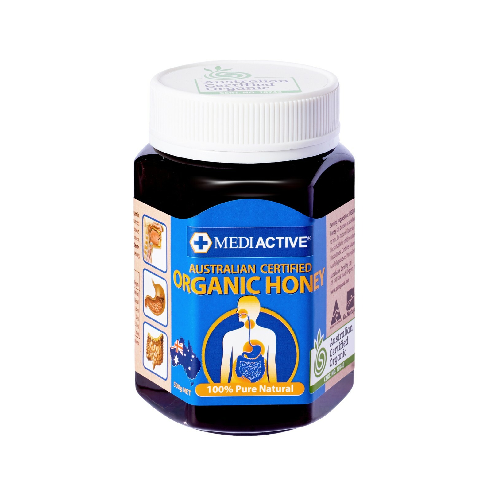 Mediactive Australian Certified Organic Honey 500g