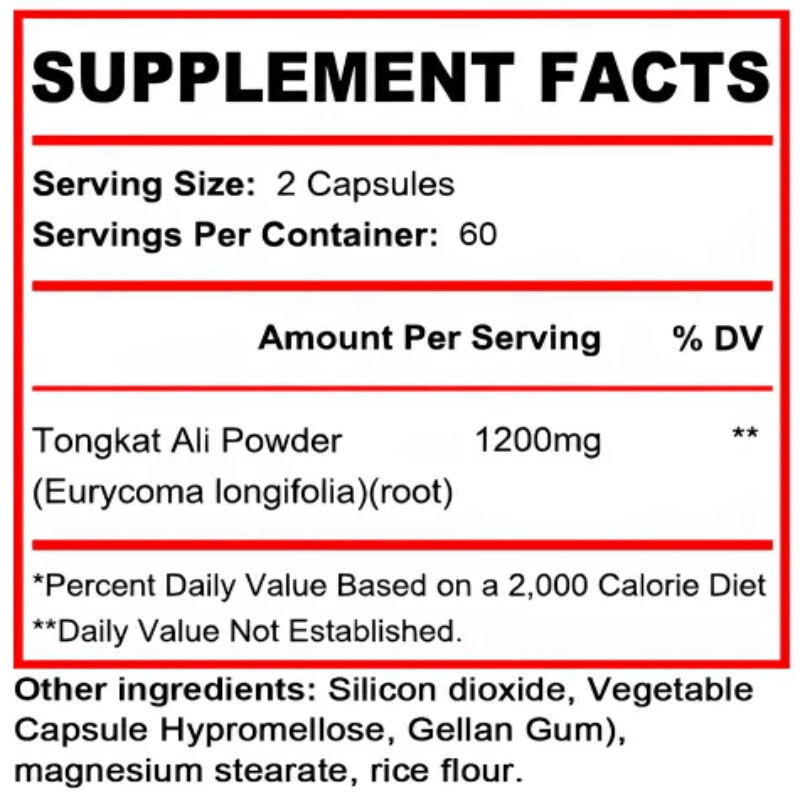 TONG KAT ALI Improve Energy Endurance Increase Libido and Stamina Men’s Health
