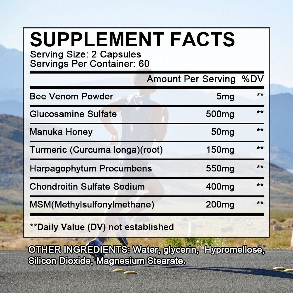 Glucosamine Chondroitin Turmeric & MSM – Bones, Joint Support Capsules