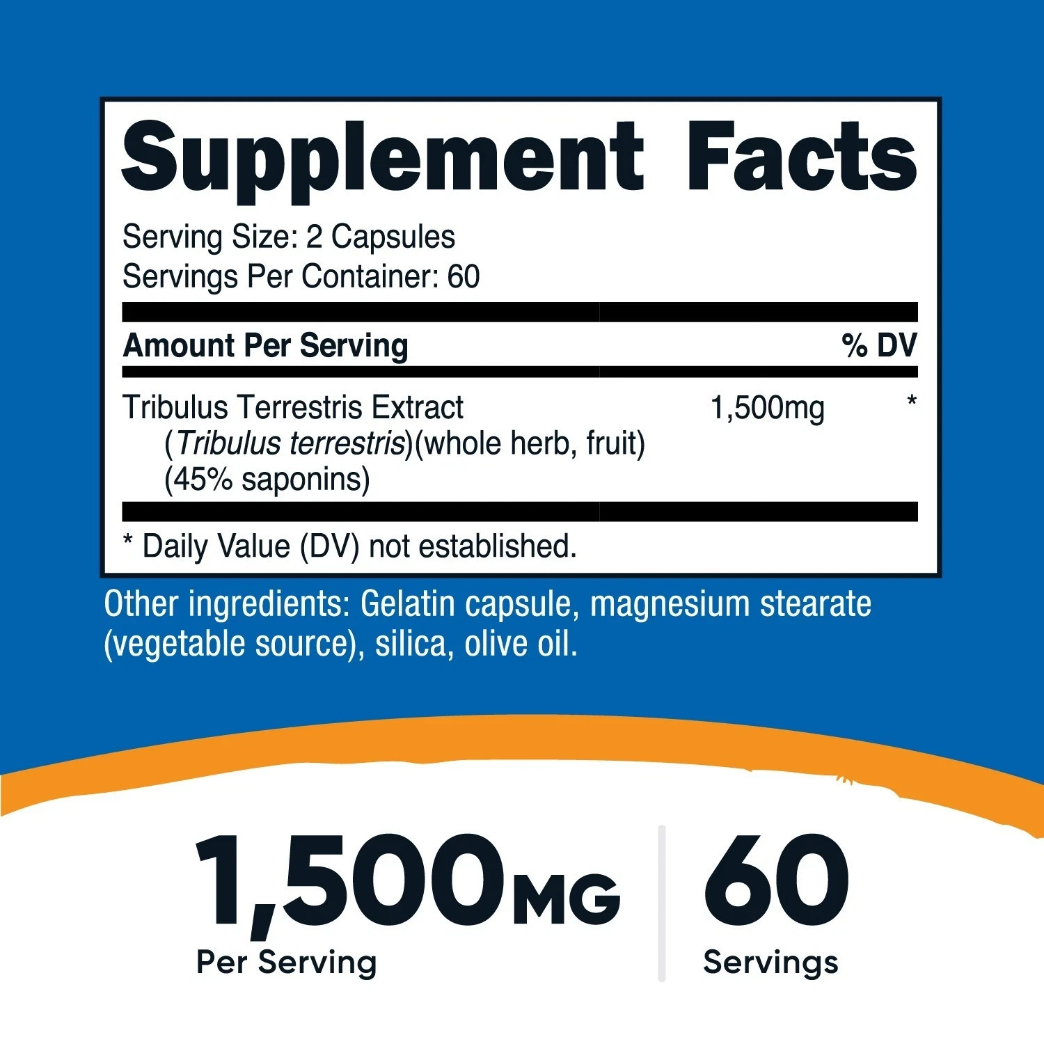 Nutricost Tribulus Terrestris Extract 1500mg, 120 Capsules, 60 Servings, Non-GMO
