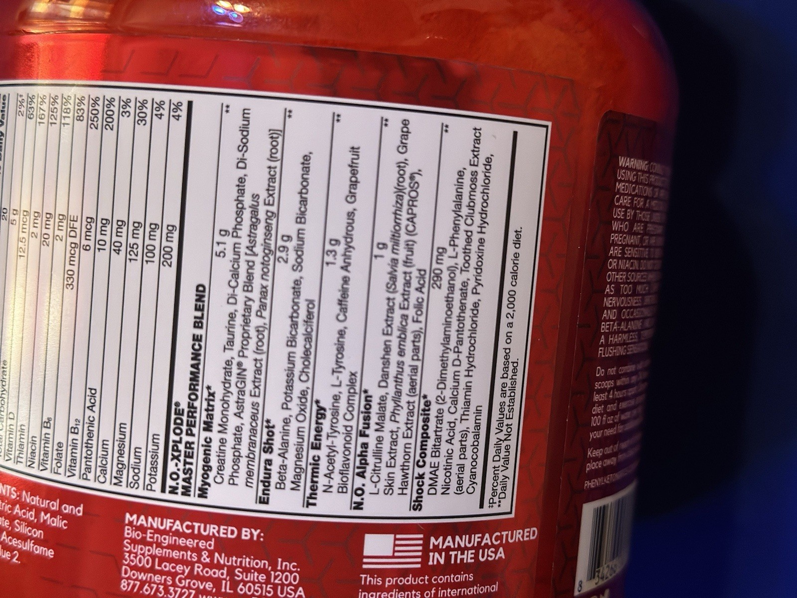 N.O.-XPLODE® Pre-Workout Igniter – Blue Raz (60 Servings) Exp 12/27