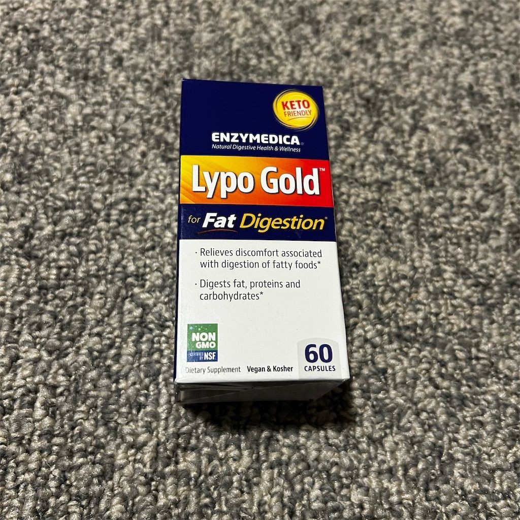 Enzymedica Lypo Gold Digestive Enzyme 60 Capsules Vegan, Kosher