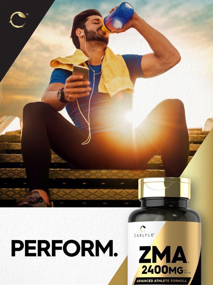 ZMA Capsules | 2400 mg | 90 Count | for Men & Women | Non-GMO | by Carlyle