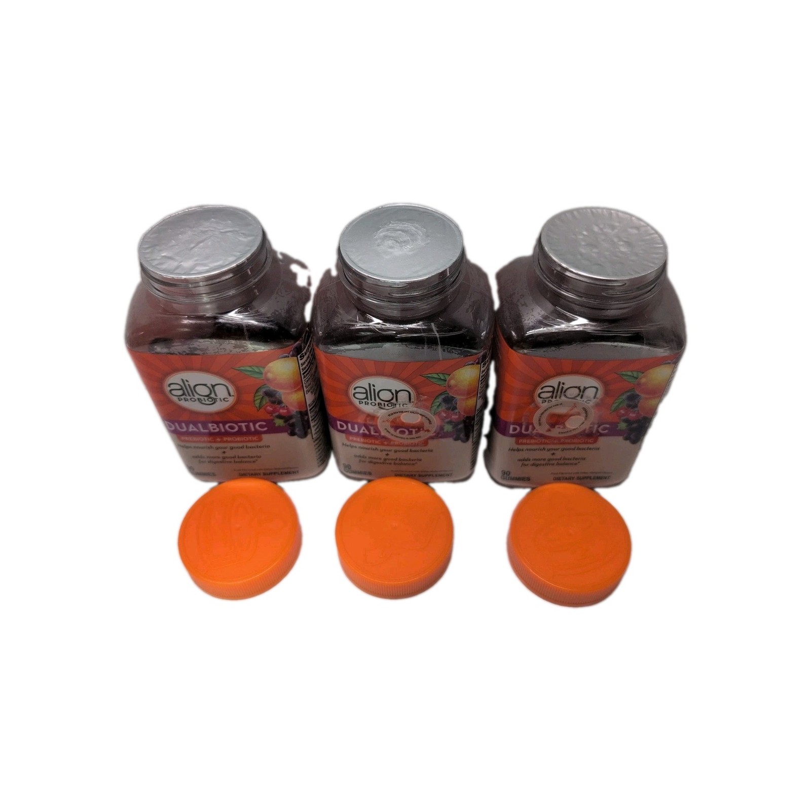 3 Align DualBiotic Prebiotic + Probiotic 3 X 90 = 270 Gummies, 07/2026