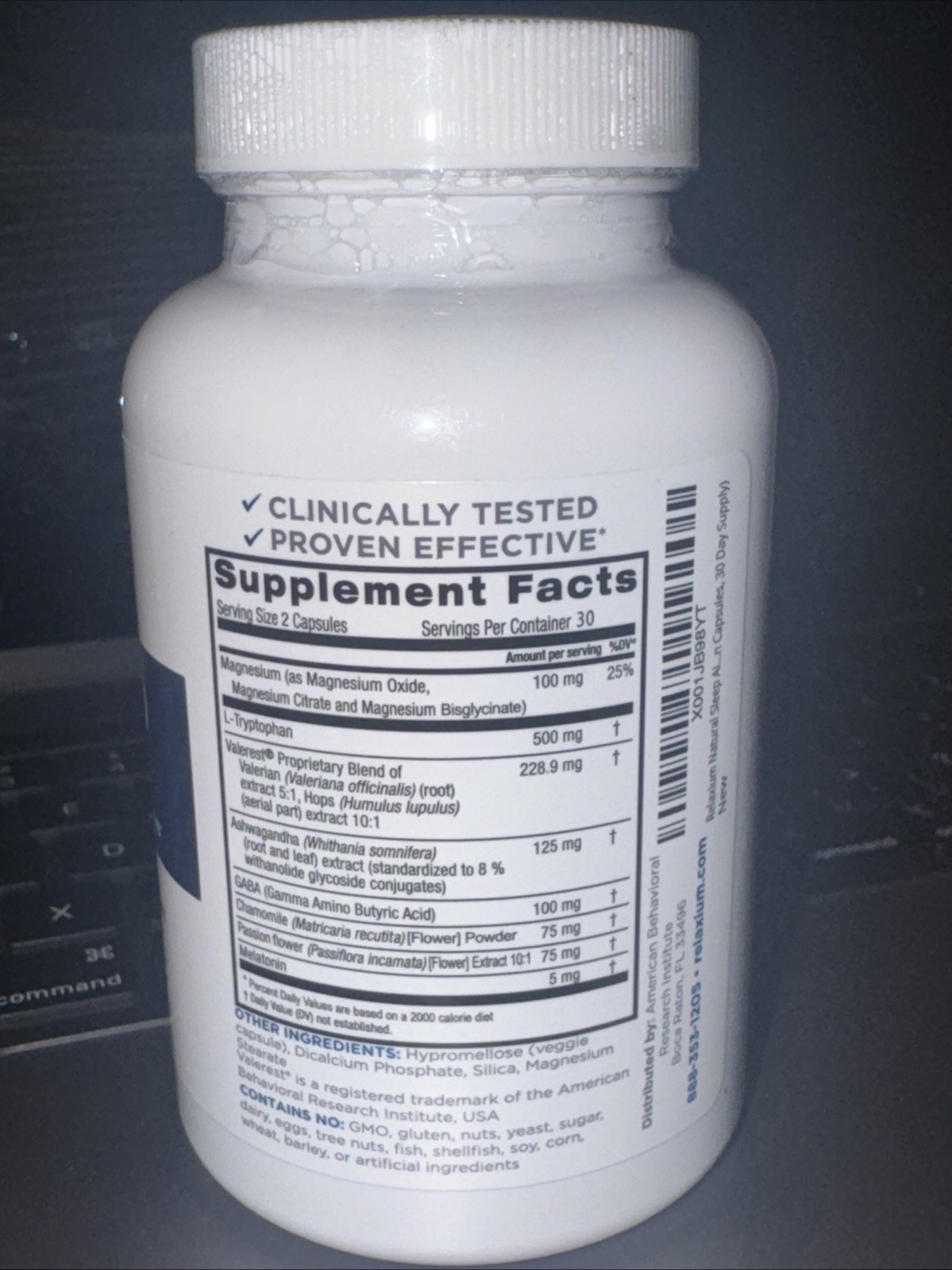 RELAXIUM SLEEP natural sleep support clinically proven 60 capsules ,New 🌹🍒