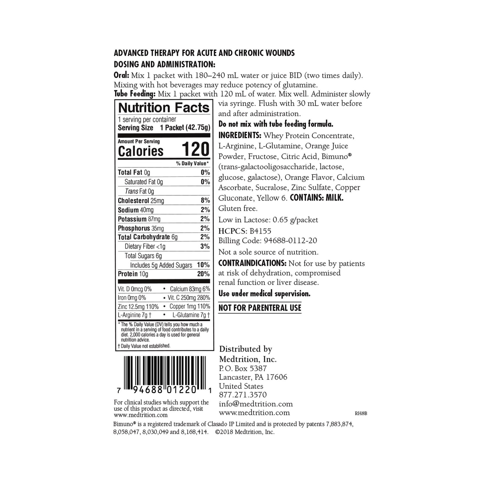ArgiMent AT Oral Supplement Orange Creme 1.5 oz Packet 60 Ct