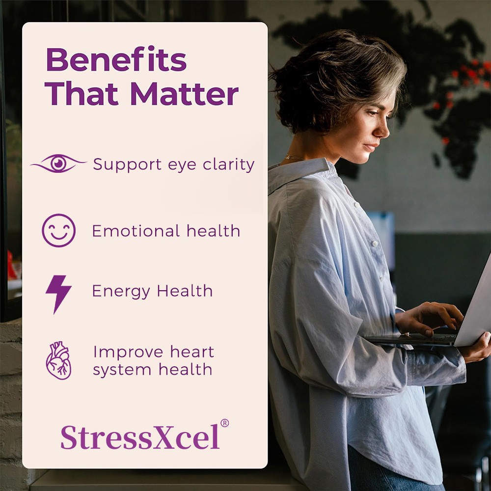StressXcel Saffron Capsules 88mg,30/60/120Caps Vision Heart Health GMO-Free