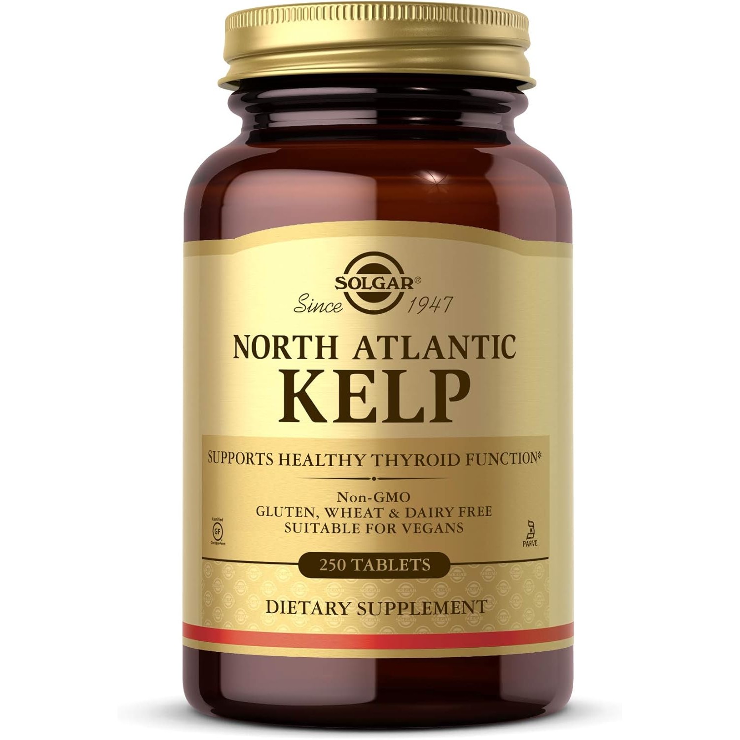 Solgar North Atlantic Kelp,Natural Iodine Source,Thyroid Supports,250VeganTabs