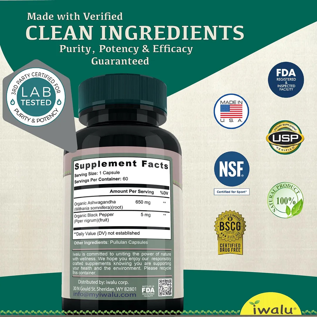 Ashwagandha Tablet | Best Supplement Capsule Pill Men Women FREE SHIP