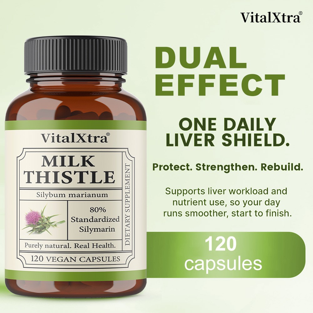 80% Silymarin Milk Thistl – Organic Vegan Capsules 30/60/120 Liver&Immune Health