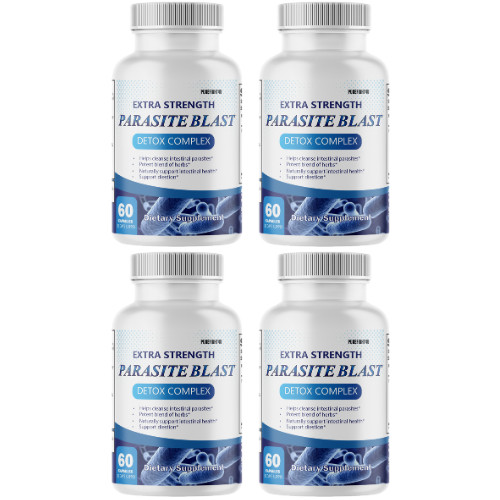Parasite Blast Cleanse Detox & Toxins Gut Health Supplement – 4 Bottles