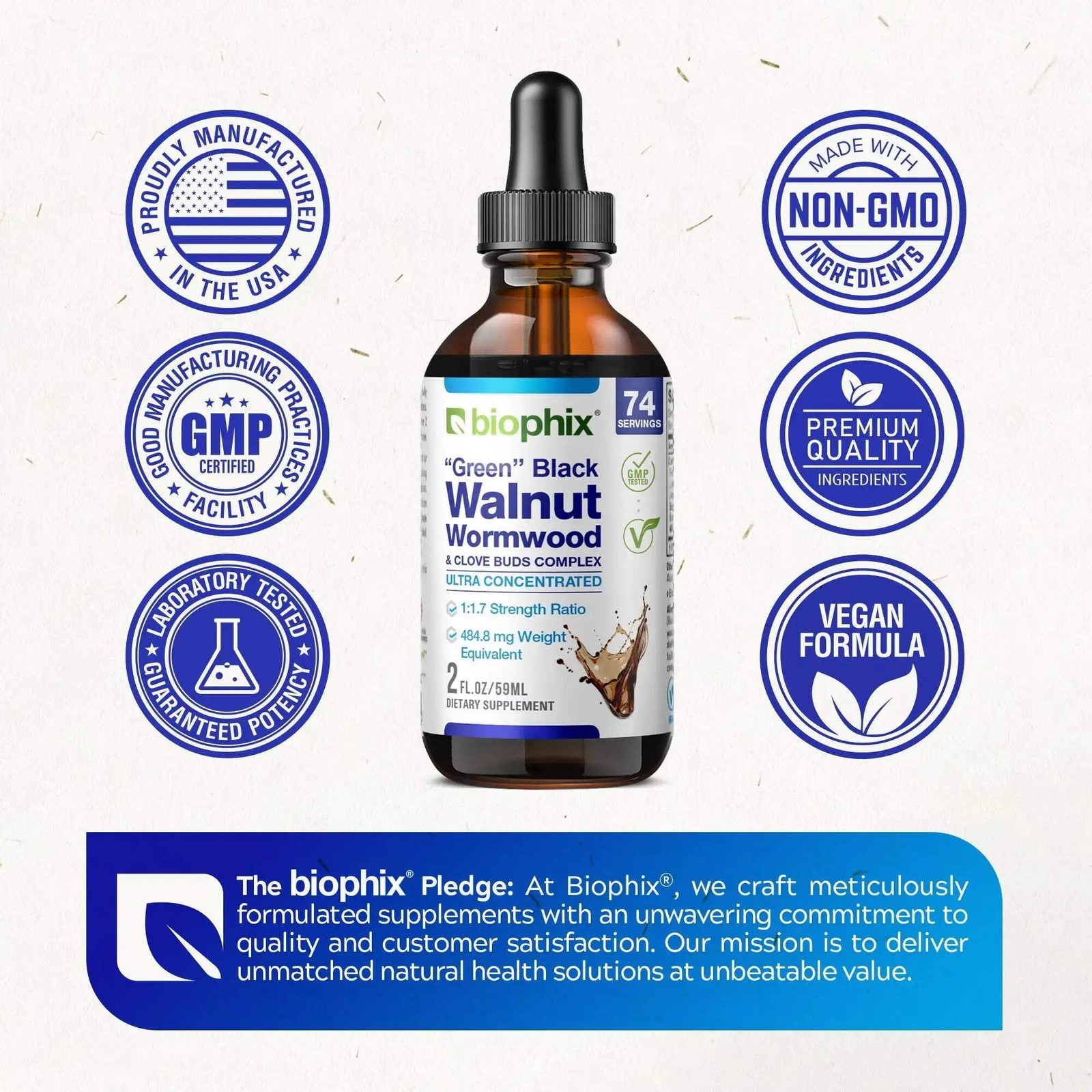 Biophix Fresh Green Black Walnut Extract 60 ml 2 oz
