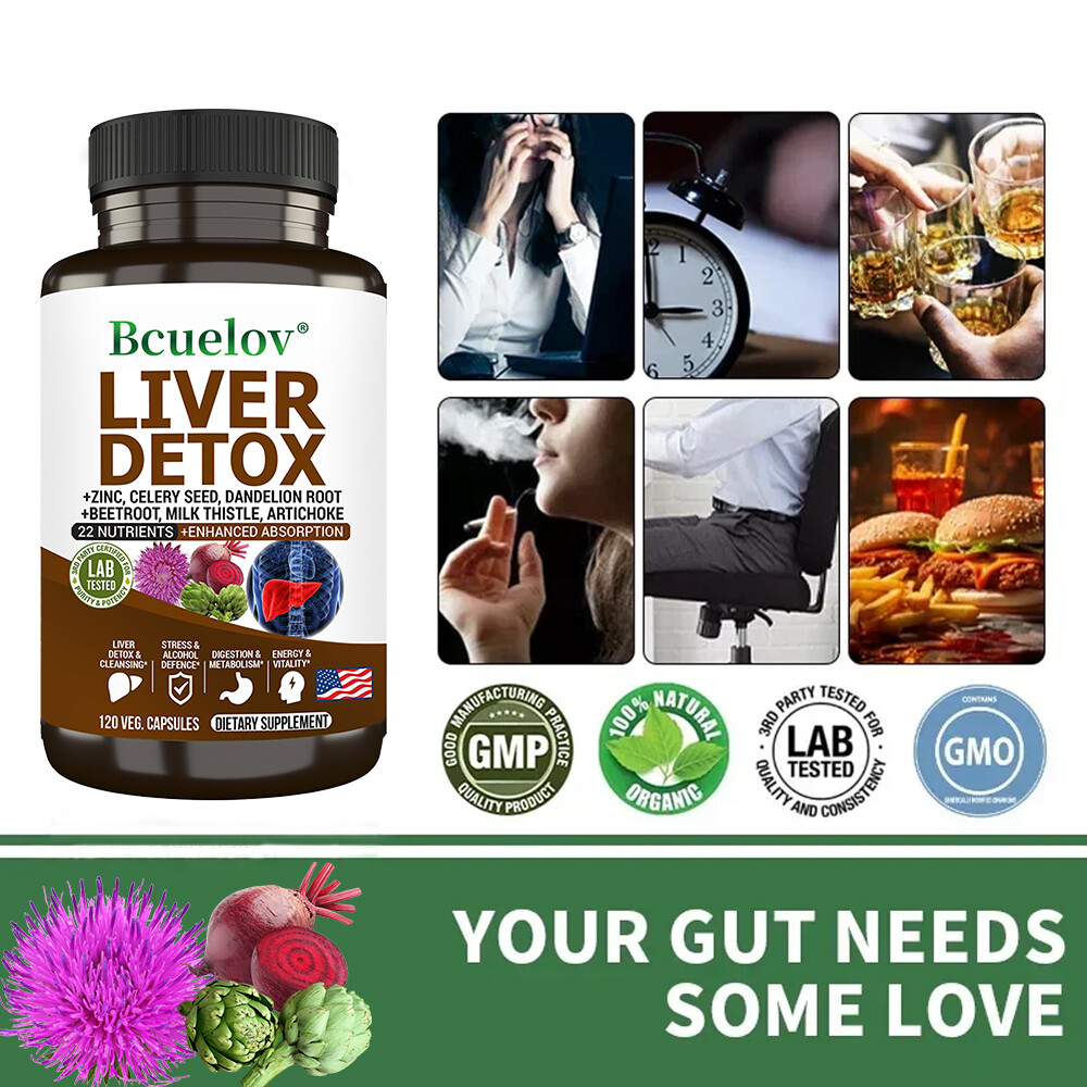Liver Detox Cleanse & Repair Formula with Milk Thistle, Dandelion, Artichoke