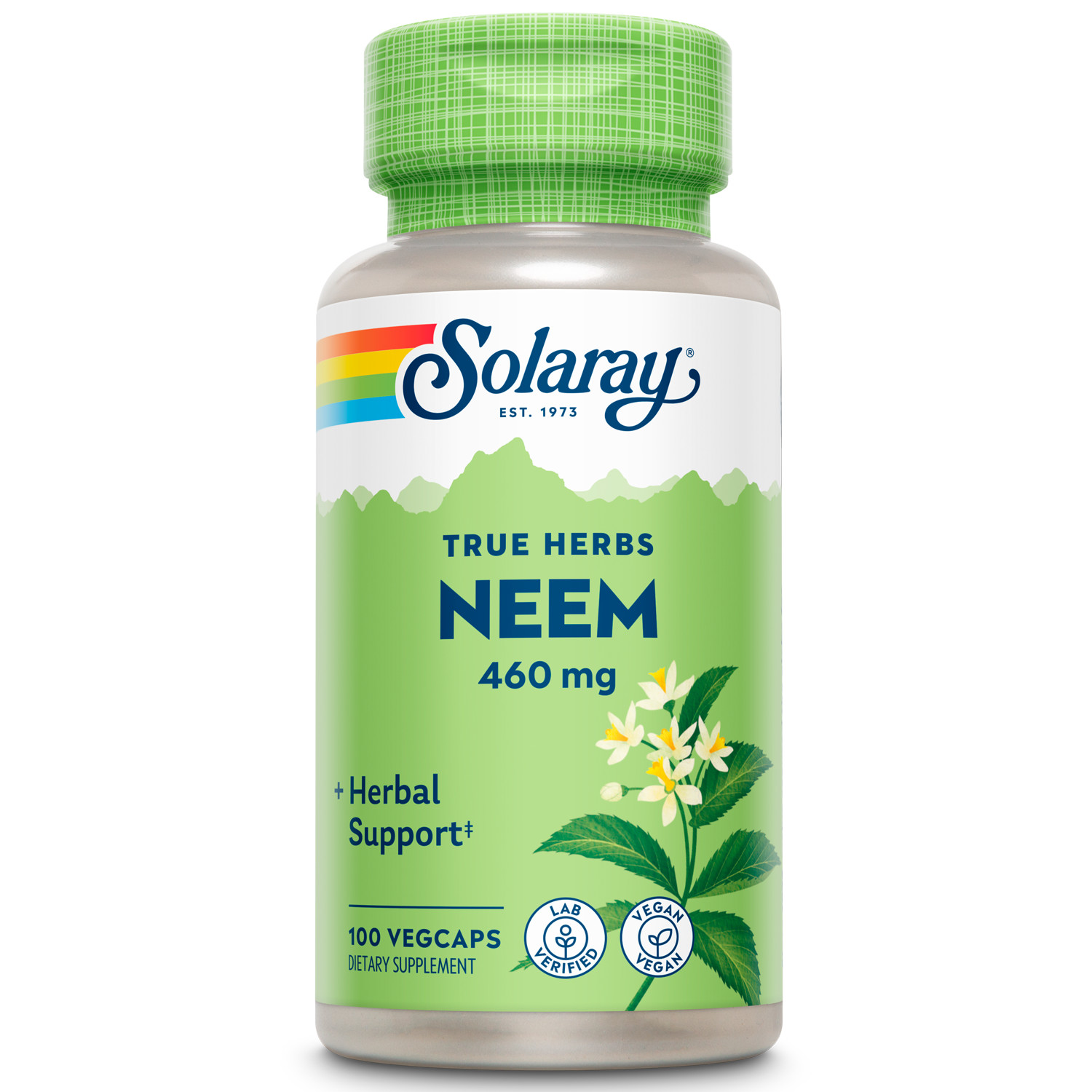 Solaray Neem Leaf, Veg Cap (Btl-Plastic) 460mg | 100ct