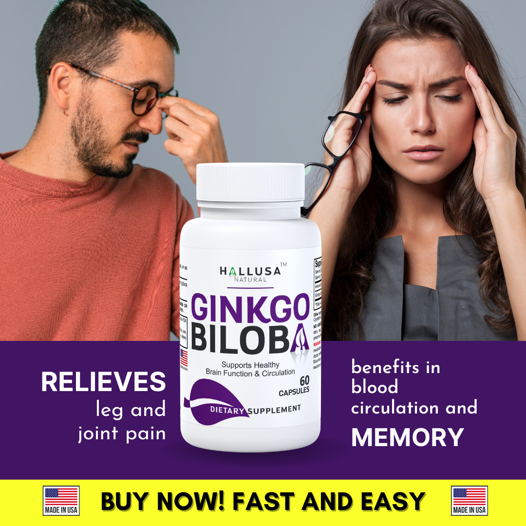 GINKGO BILOBA 240 mg – Cognitive Support – Memory & Concentration – 60 Caps