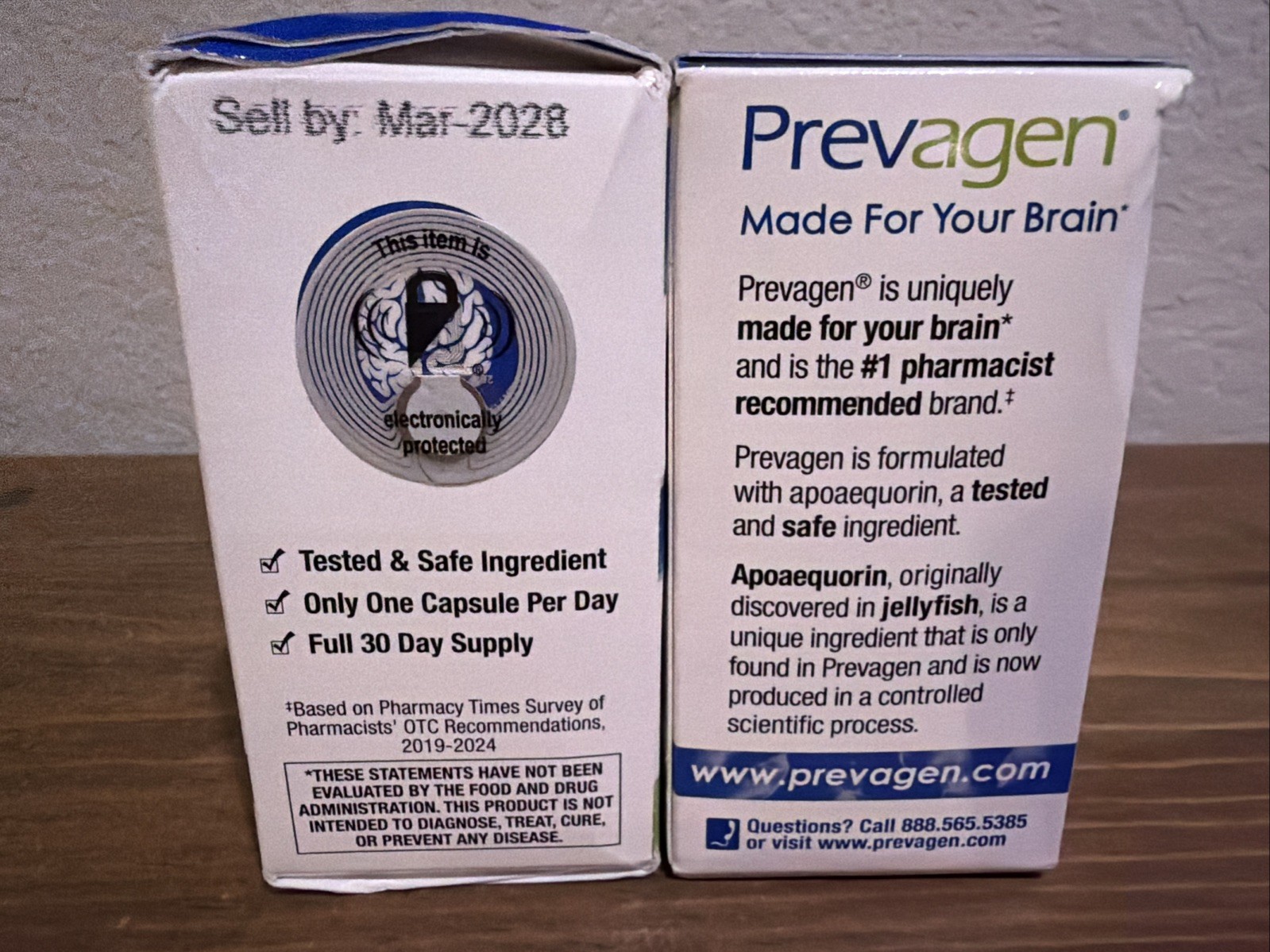 Prevagen Regular Strength 10mg Capsules – 30 Count – 2 Pack (60-Day Supply) 2028