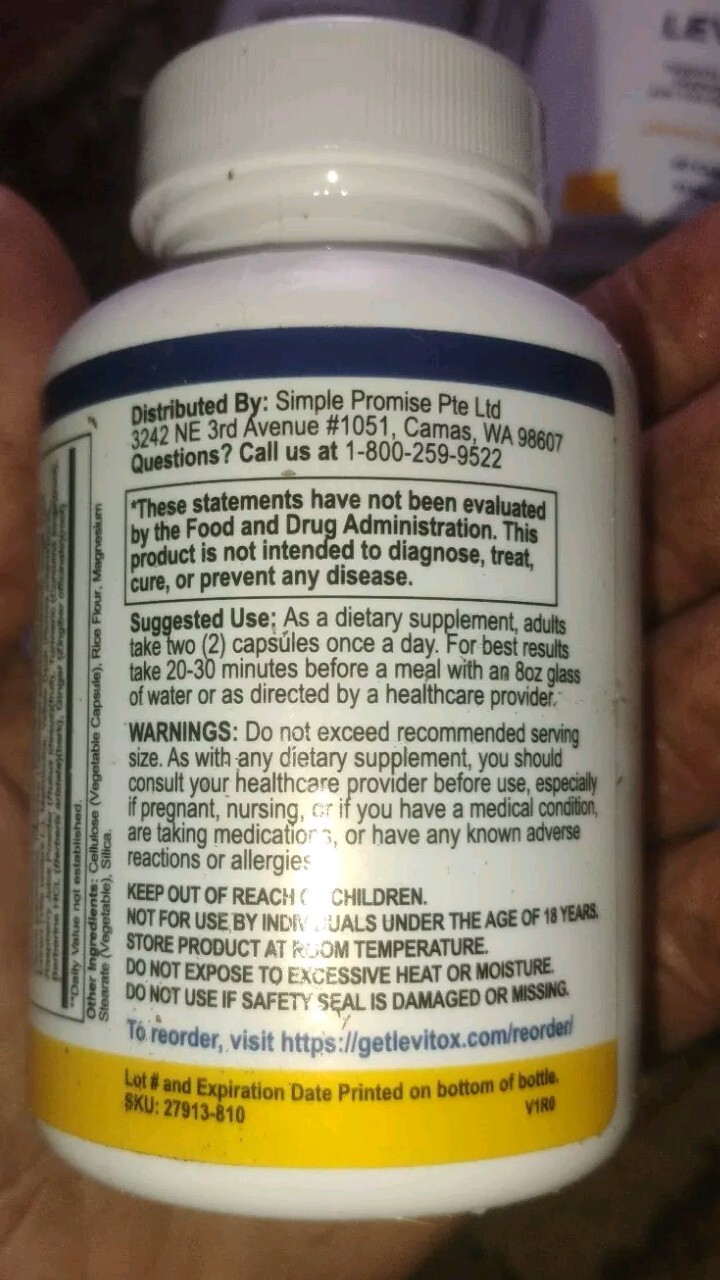 Levitox 30 Day Supply 60 Capsules
