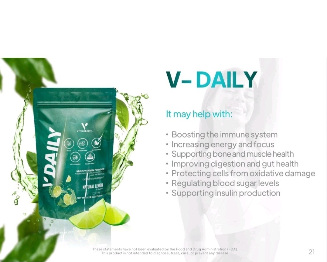 VitalHealth Powdered Multivitamin Lime Vegan Sugar-Free Keto Gluten Free