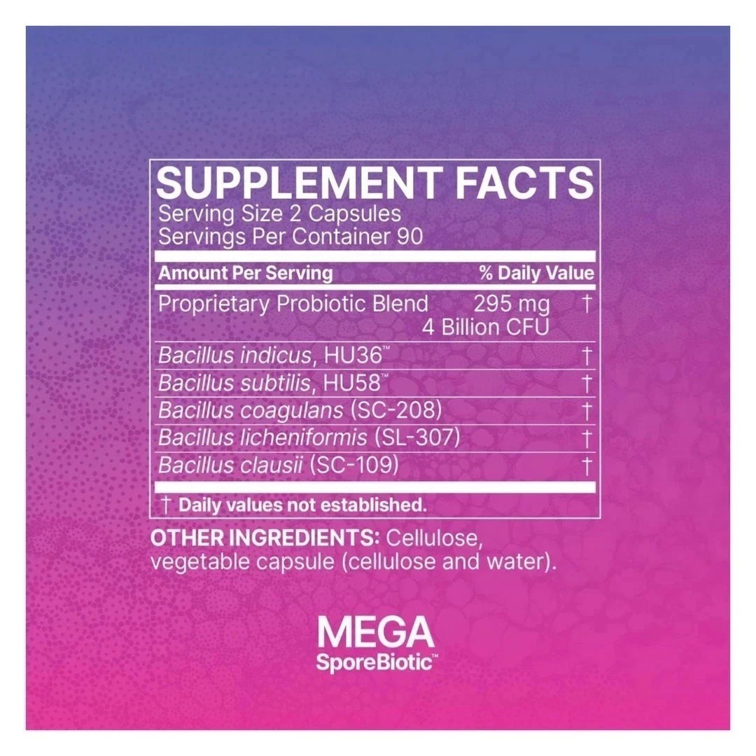 2 Mega Men Packs 180 Sporebiotic Softgels Microbiome Gut Health Probiotic Women