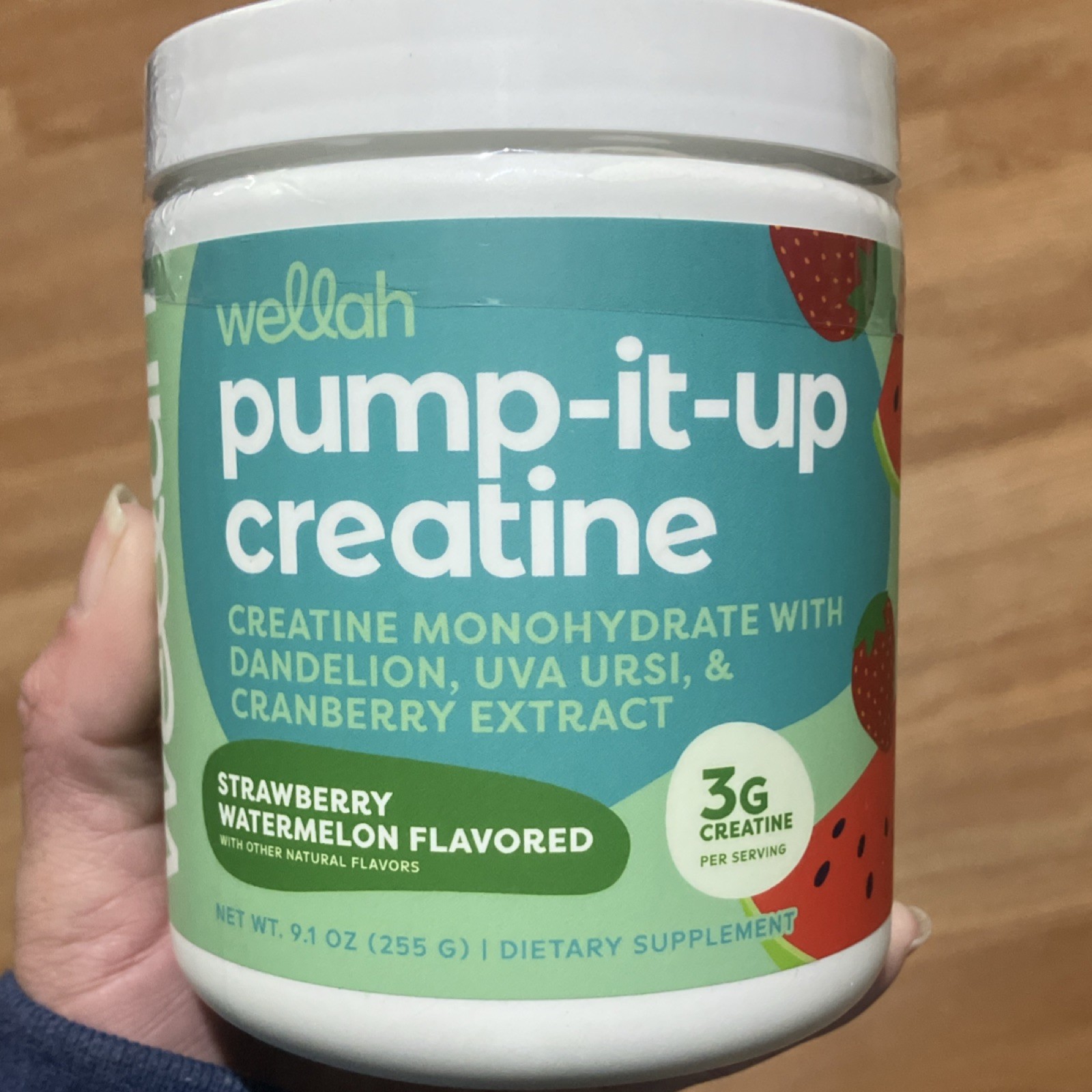 Wellah Pump-It-Up Creatine Strawberry Watermelon Powder Muscle Growth 9.1oz