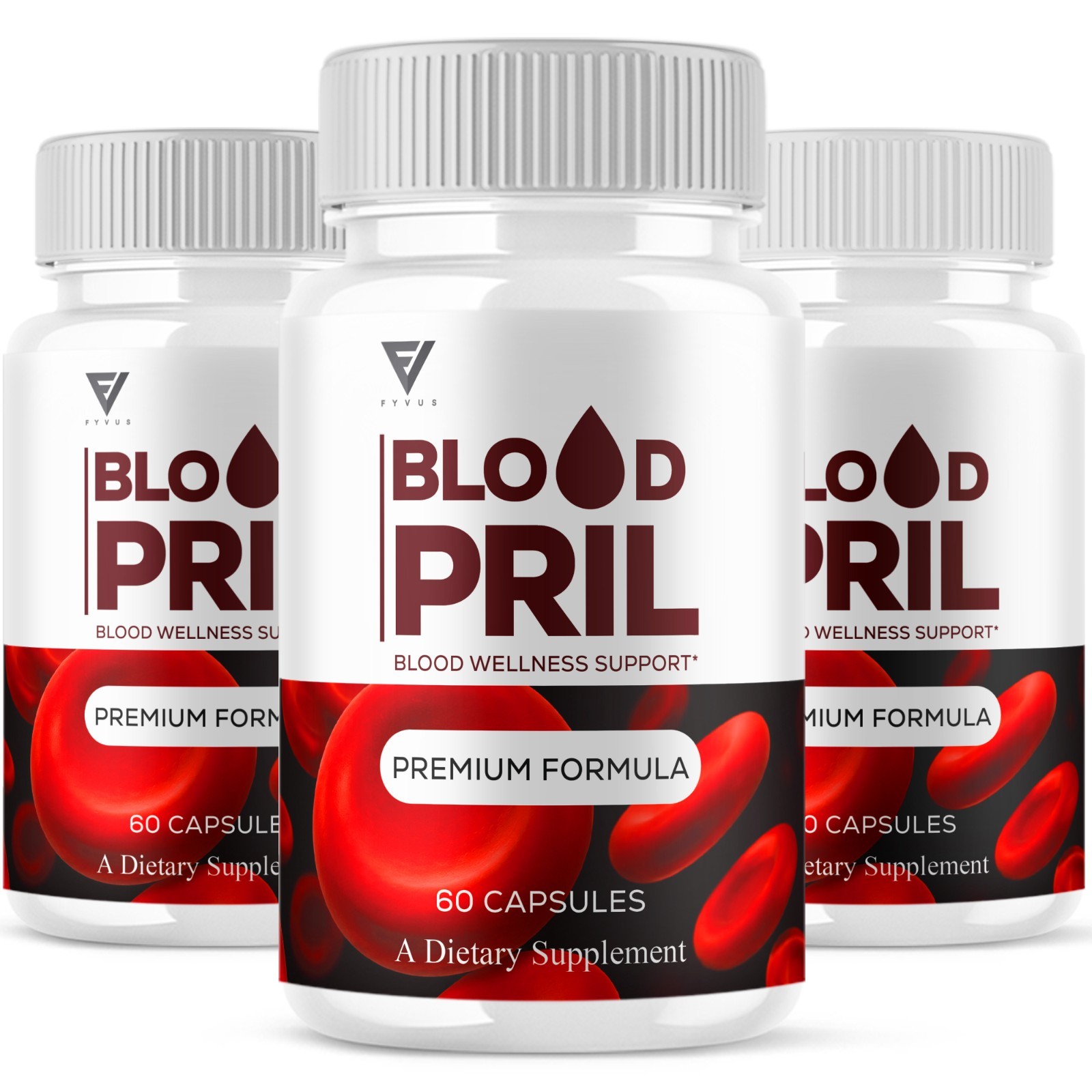 (3 Pack) Blood Pril Blood Health Pills, BloodPril Premium Support (180 Capsules)