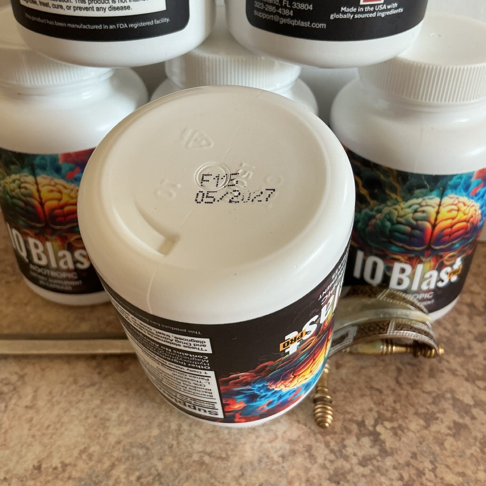 IQ Blast Pro Nootropic Bacopa Rhodiola Ginseng Capsules 60 Exp 05/27