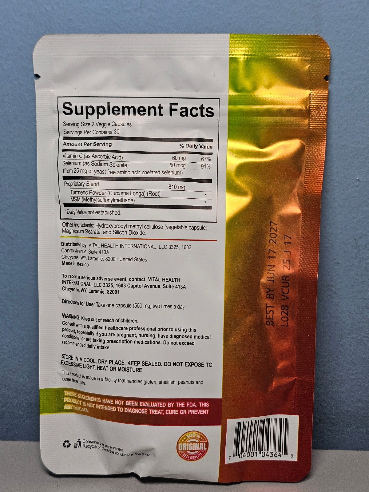 VitalHealth V-Curcumax – 60 Capsules – 30 servings New! Vital Health! Exp 6/2027