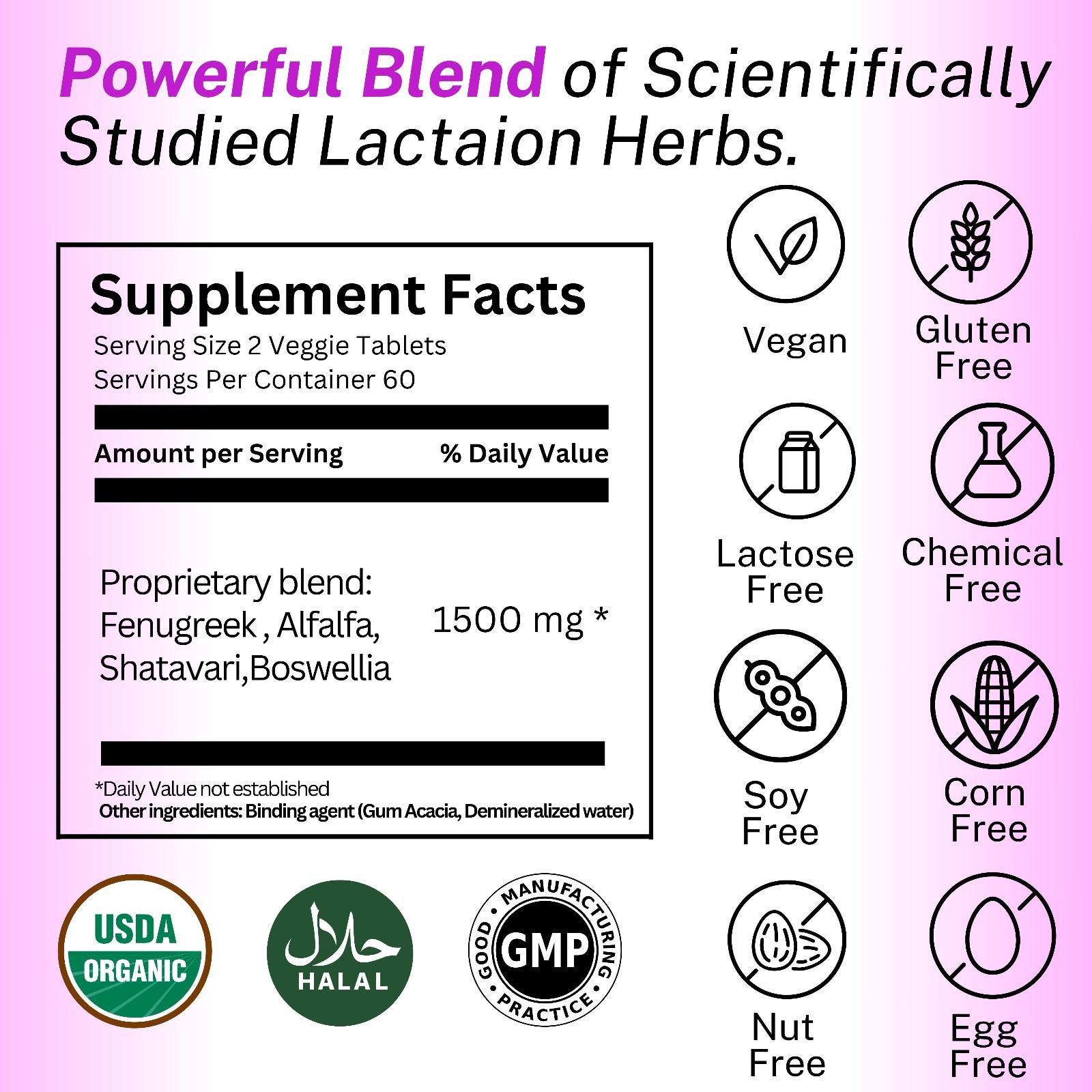 Lactatin-X Doctor Made USDA Organic Lactation Supplement – Increase Milk Supply