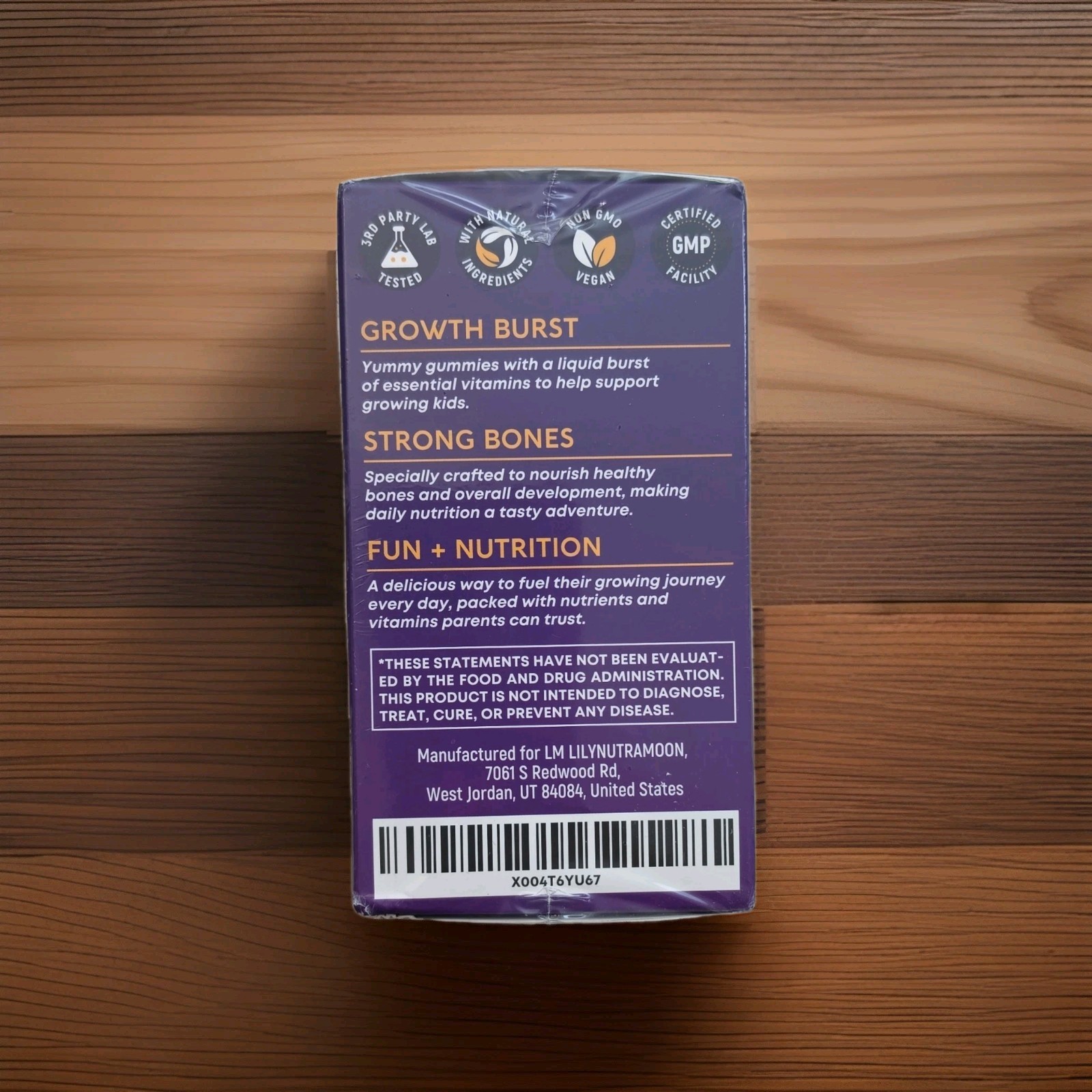 Height Growth Gummies Maximizer Vegan Joint Bone Immune 60 ct
