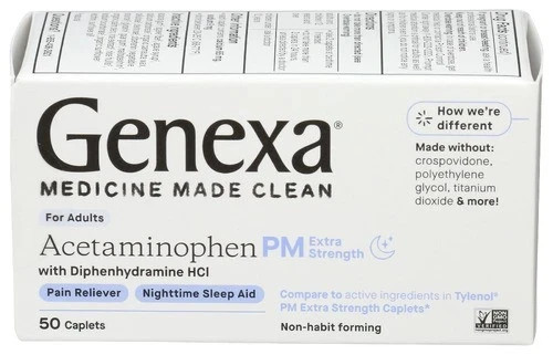 (Pack of 3) Genexa Acetaminophen PM Extra 50 Each 04/2027