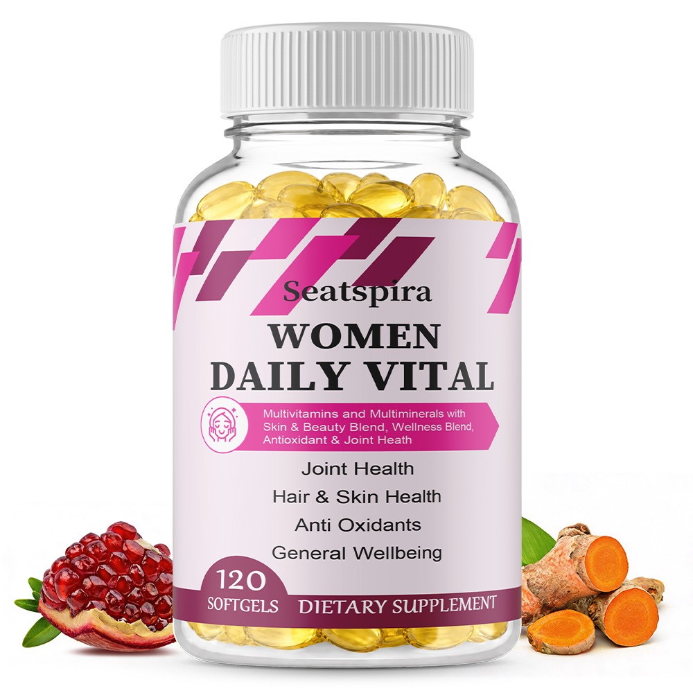 Women Multivitamin Softgel For Hair Skin Nails,Bone Health,Energy&Immunity 120CT