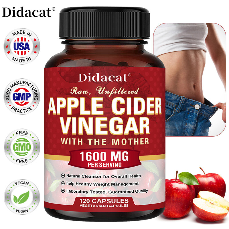 Apple Cider Vinegar Capsules with Mother – 30/60/120 Capsules Weight Loss