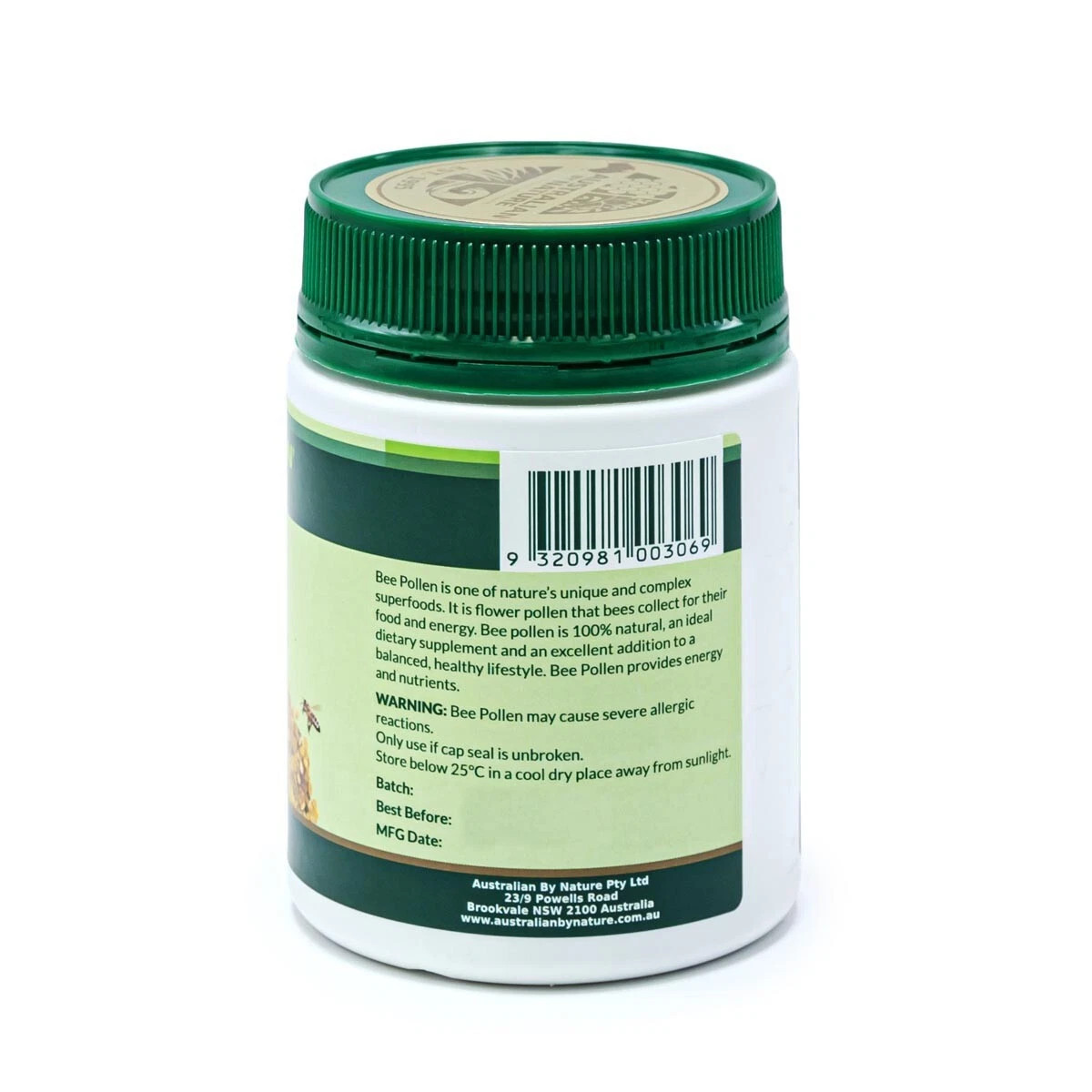 New Australian By Nature Bee Pollen 500mg 180 Capsules ABN