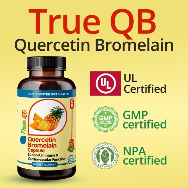 TrueMed Quercetin Bromelain Supplement Support Immune / Cardiovascular Function
