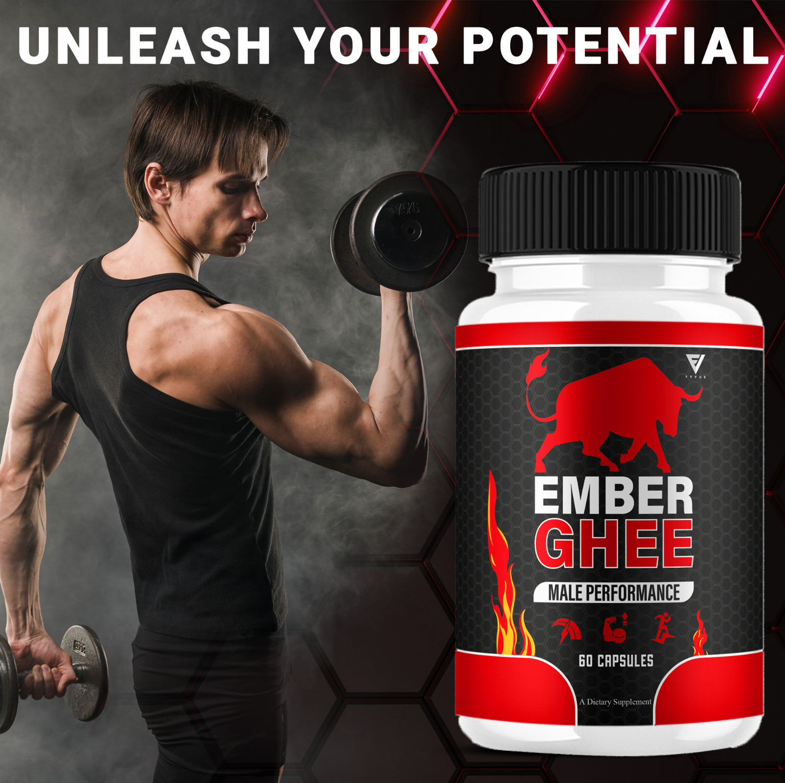 (5 Pack) Ember Ghee Max Performance Supplement EmberGhee Capsules (300 Capsules)