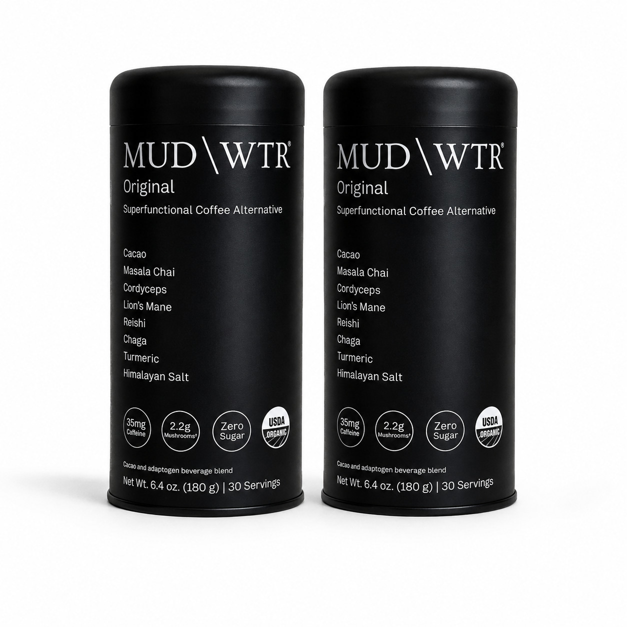 MUDWTR Original Organic Coffee Alternative 2-Pack | 30 Servings Each | Vegan
