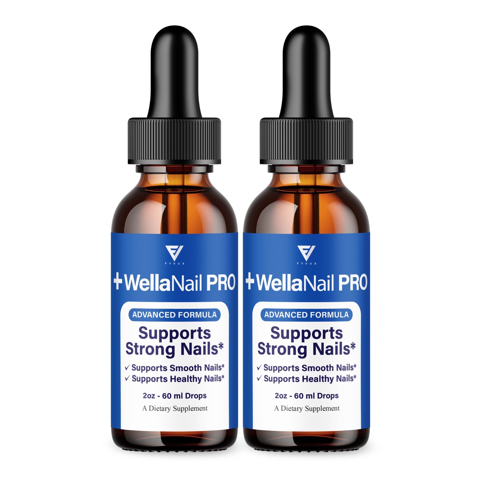 (2 Pack) Wellanail Fungus Drops, Wellanail Healthy Nail Formula Supplement (4oz)