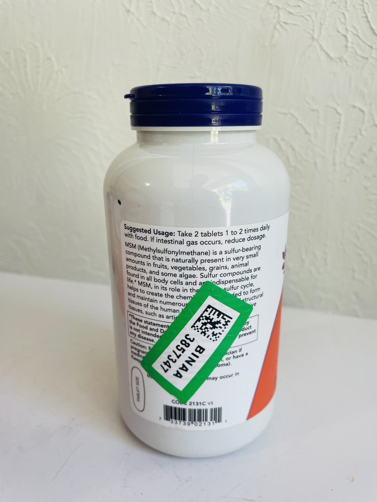 NOW FOODS MSM 1500 mg 200 Tablets