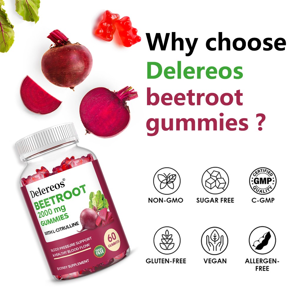 Beet Root 2000 Mg With L-Citrulline Blood Pressure Support 60 Gummies Sugar Free