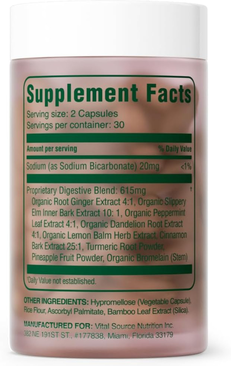 – Airi Debloat Support Capsules Natural Digestive Blend Enzymes Herbal Extracts