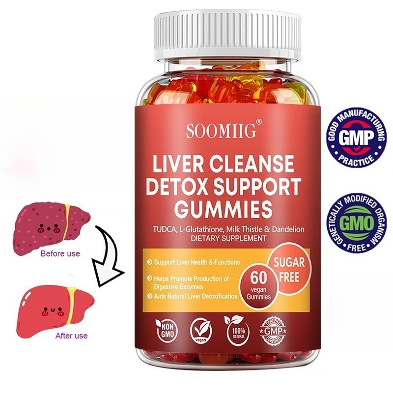 60 Gummy Milk Thistle Dandelion Supplement Improve Digestive Liver Detox Zinc