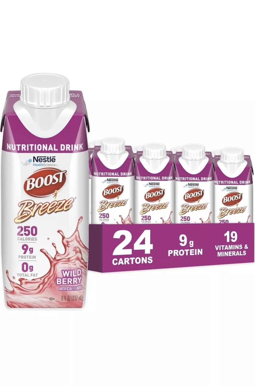 24 Boost Breeze Wild Berry Clear Liquid Protein Drink August, 2026
