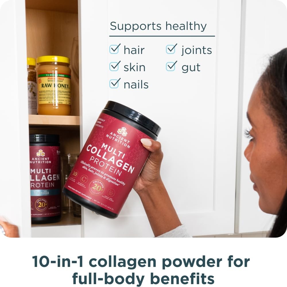 Ancient Nutrition Hydrolyzed Collagen Peptides Powder, Unflavored Multi Colla…