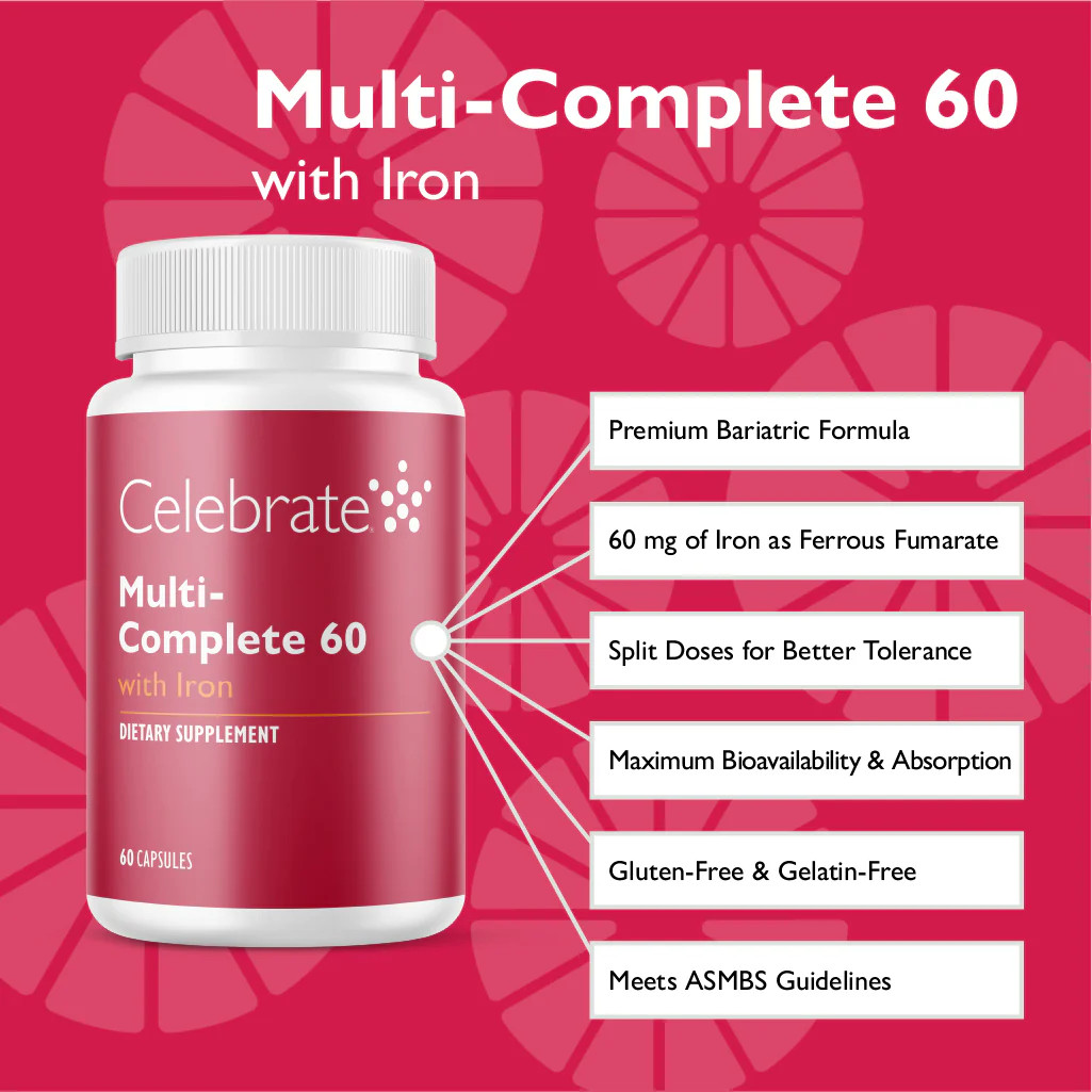 Celebrate Vitamins – Multi-Complete 60 Bariatric Multivitamin with Iron