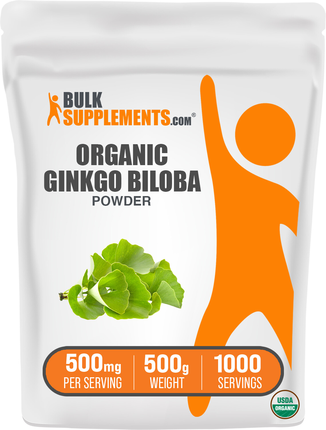 BulkSupplements Certified Organic Ginkgo Biloba Powder – Antioxidant Booster